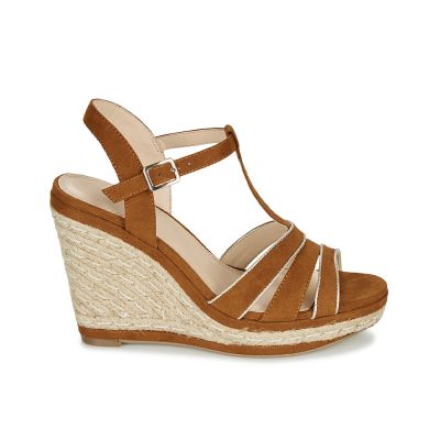 SANDALES ANDRÉ FEMME JULY CUIR MARRON